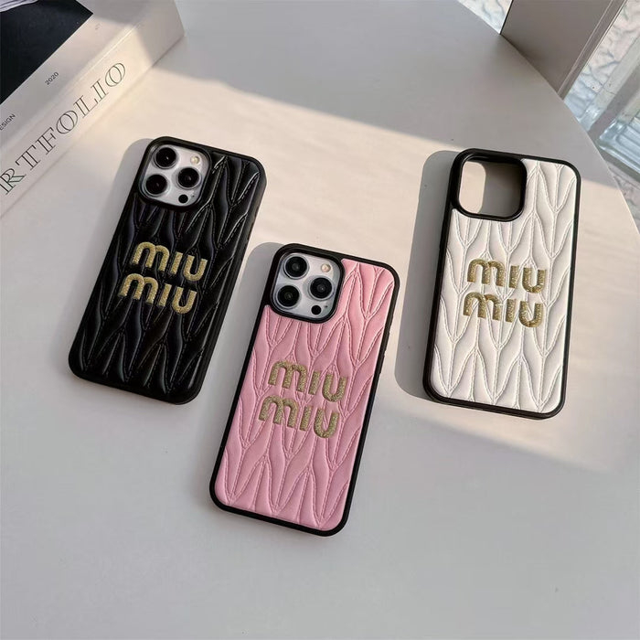 Luxury Inspired Quilted Soft Phone Case