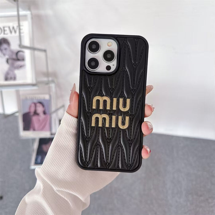 Luxury Inspired Quilted Soft Phone Case