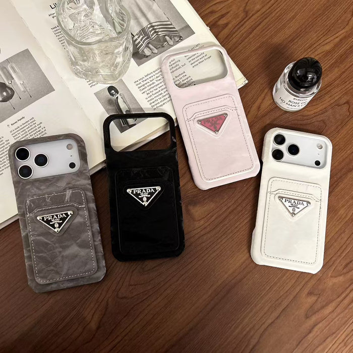 Luxury Prada IPhone 17 Pro Max Case With Card Holder