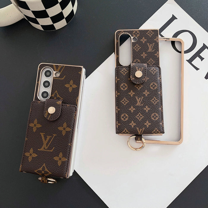 Luxury Monogram Samsung Z Fold Case – Crossbody Card Holder Designer Cover