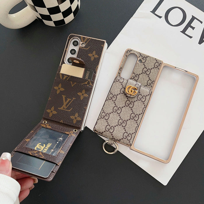 Luxury Monogram Samsung Z Fold Case – Crossbody Card Holder Designer Cover