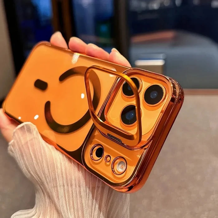 luxury plating shockproof phone case For IPhone 17- Lux iPhone case with kickstand