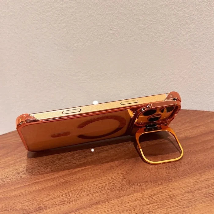 luxury plating shockproof phone case For IPhone 17- Lux iPhone case with kickstand
