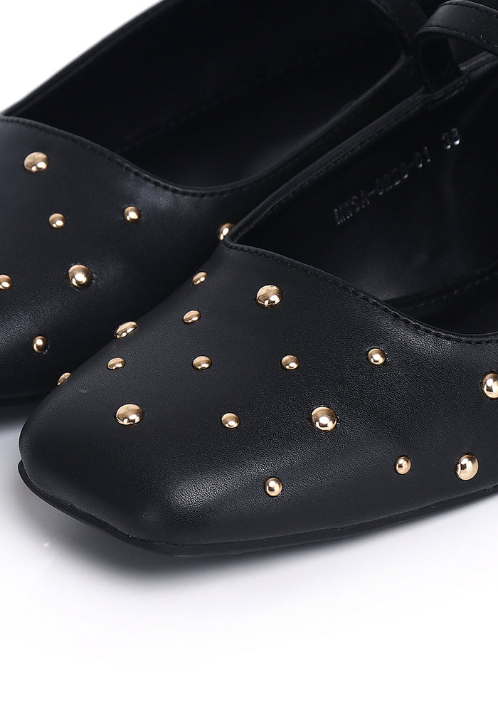 Lyla Ballerina & Flats With Stub (Black)