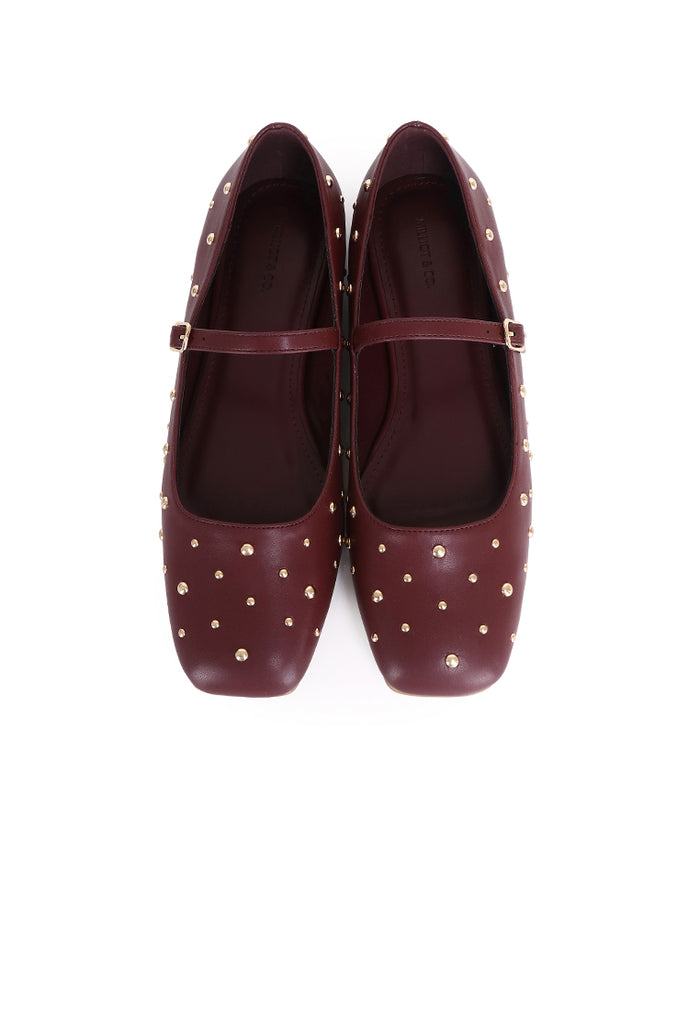 Lyla Ballerina & Flats With Stub (Maroon)