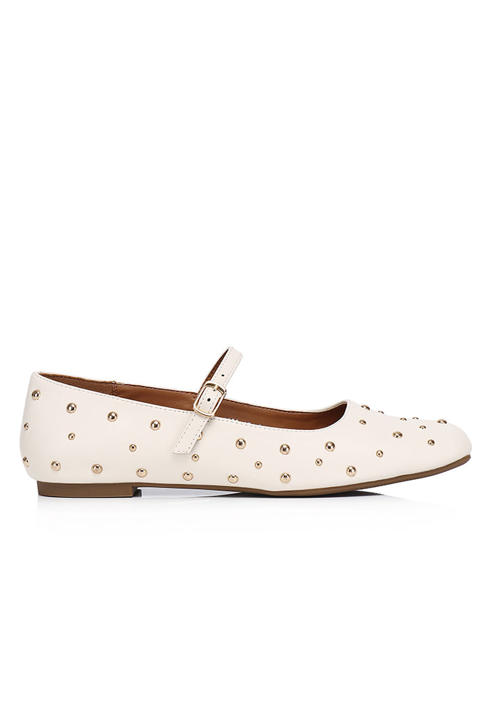 Lyla Ballerina & Flats With Stub (White)
