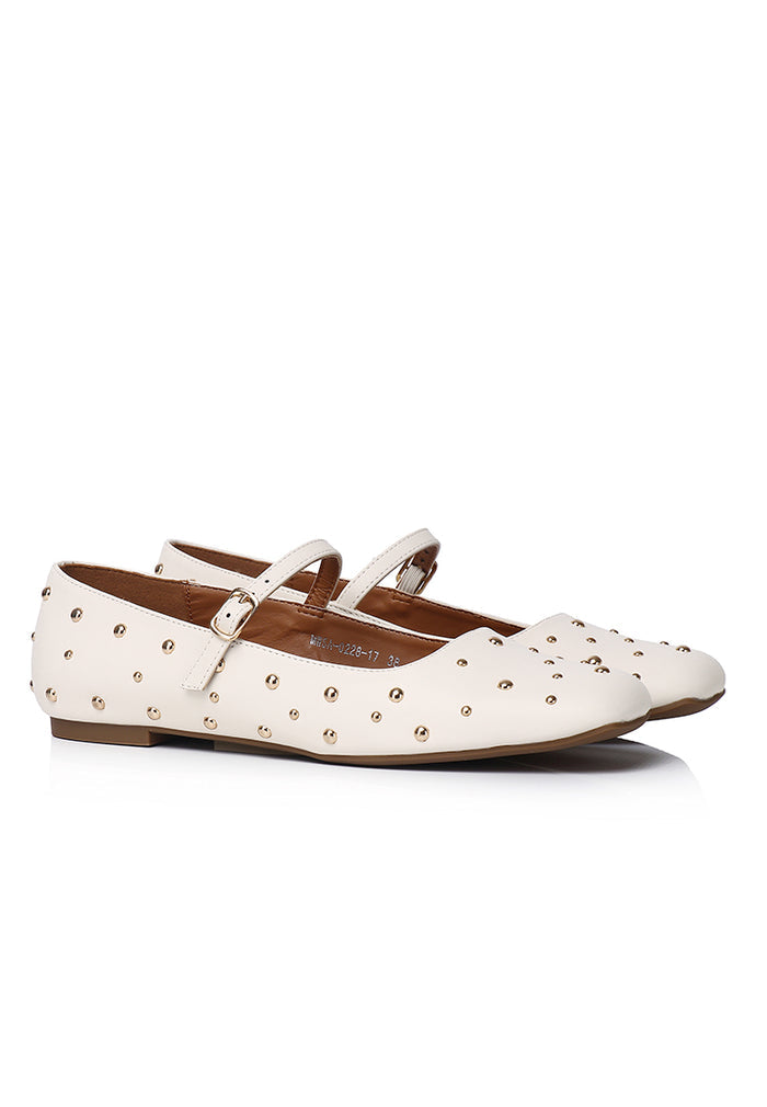 Lyla Ballerina & Flats With Stub (White)