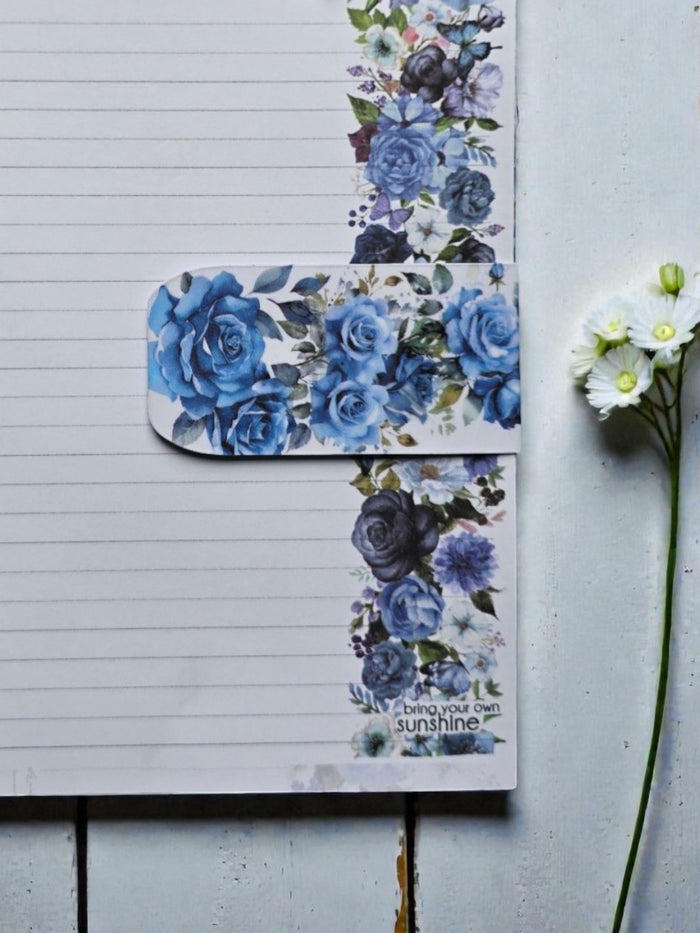 Magnetic Bookmark | Set of 2 | Azure Blooms