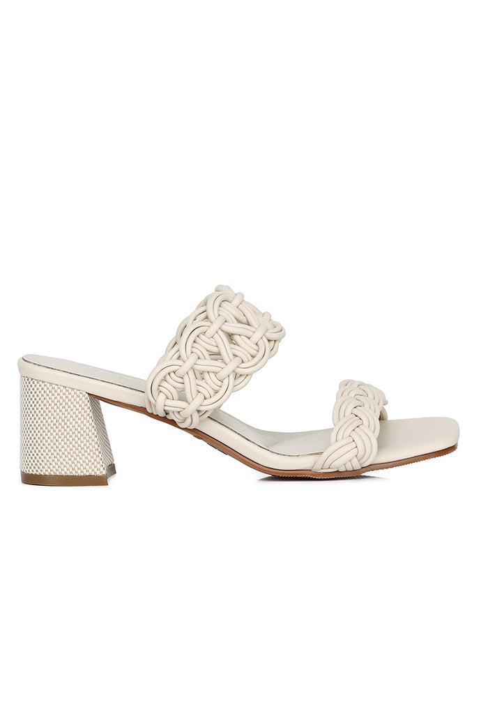 Mahia Braided Strap Heels (Almond)