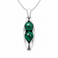 Malachite | The Stone Of Transformation | Two Peas in a Pod Necklace | Personalised Gift
