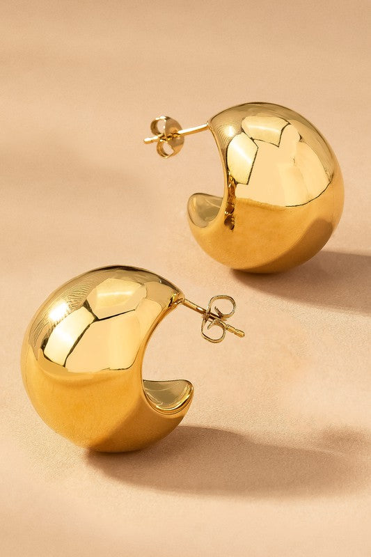 Malissa Puffy Hoop Earrings