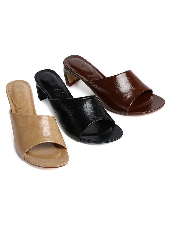 Marcela Heeled Sandals (Black)