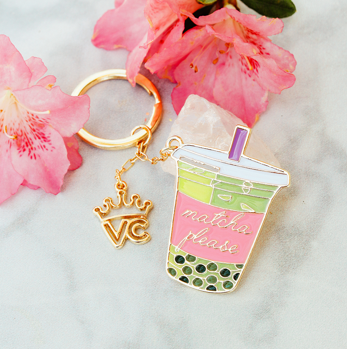 Matcha Keychain – Cute Bag Charm Accessory