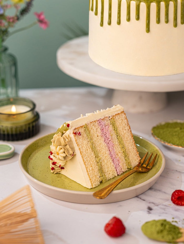Matcha & Raspberry Indulgence Cake - Patisserie Valerie