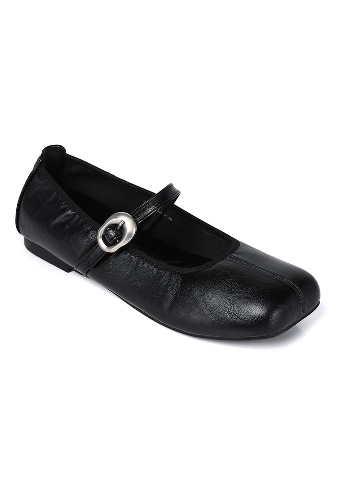 Maura Mary Jane Ballerina Flats (Black)