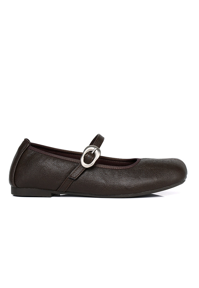 Maura Mary Jane Ballerina Flats (Espresso)