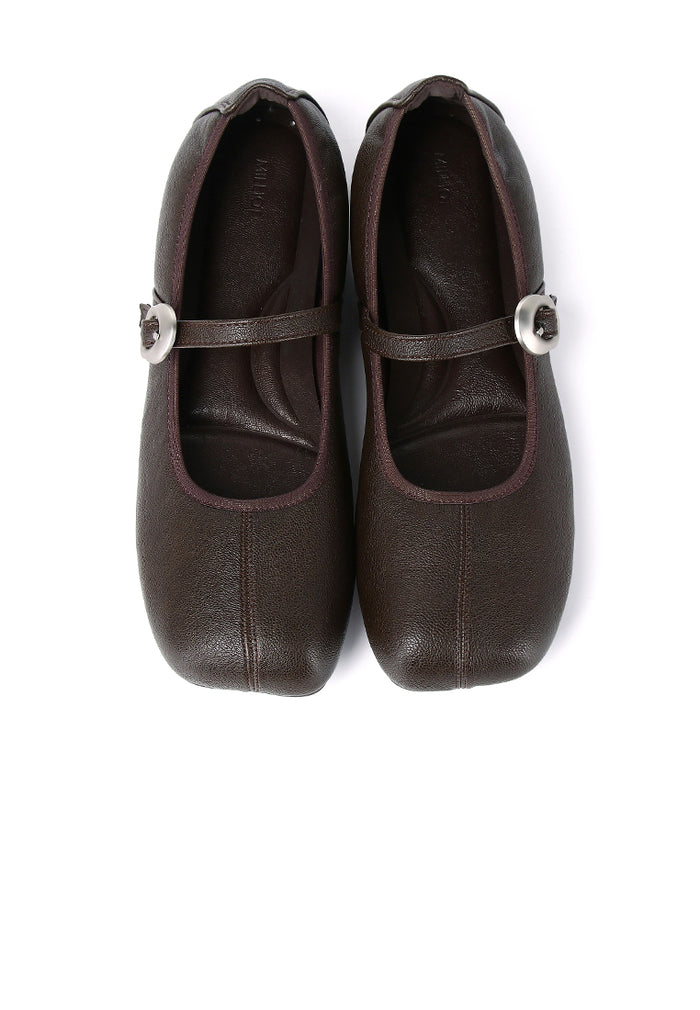 Maura Mary Jane Ballerina Flats (Espresso)
