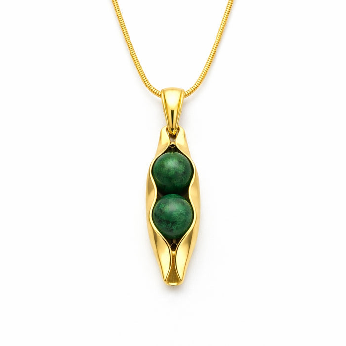 May Birthstone | Malaysian Jade | Two Peas In A Pod Necklace | Personalised Gift