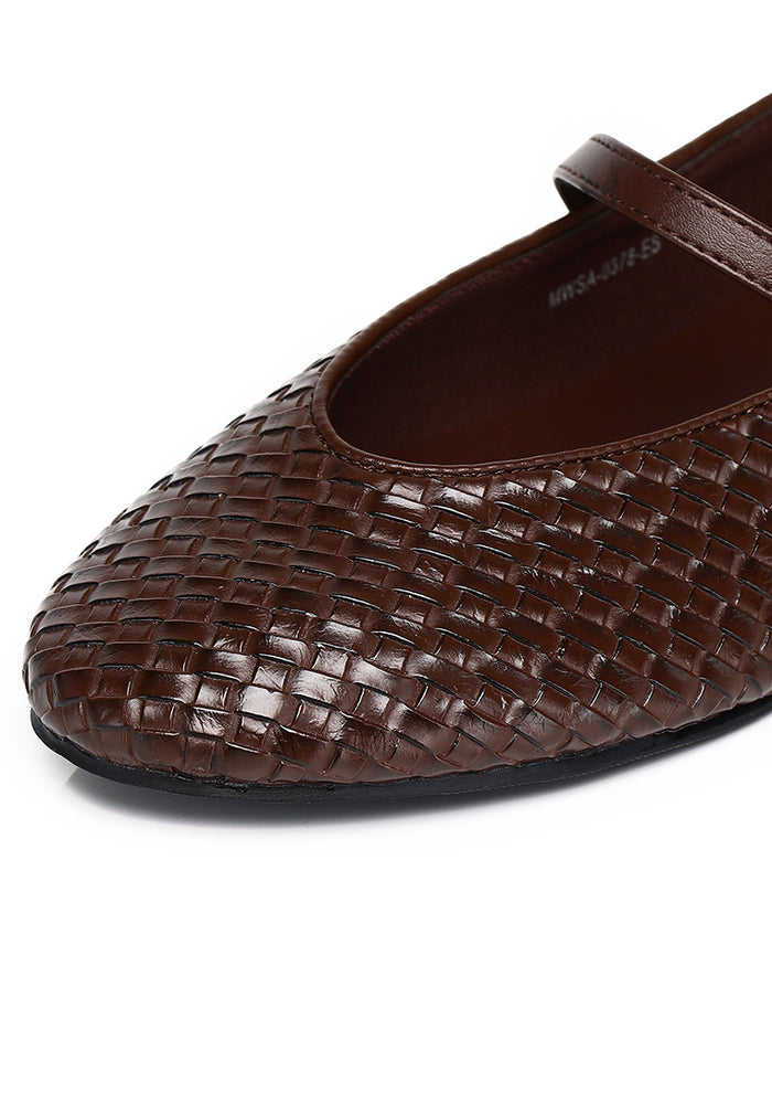 Maya Braided Mary Janes Flats & Ballerina (Espresso)