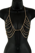 Maylee Gold Metal Chain Bra