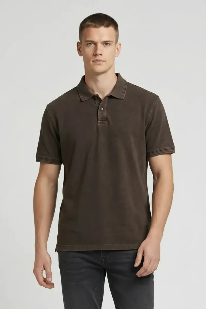 Men After Dark Polo Collar T-shirt