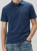 Men Air-Force Polo Collar Pockets T-shirt