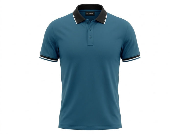 Men Air-Force Polo Collar Solid T-shirt