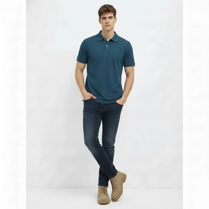 Men Air-Force Sold Polo Collar T-shirt
