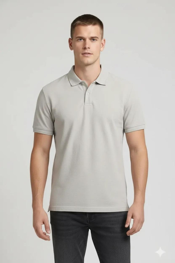Men Arctic Wolf Polo Collar T-shirt