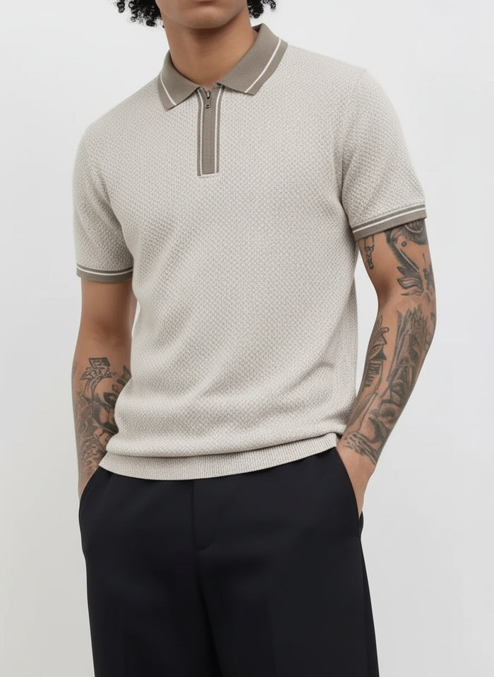 Men Arctic Wolf Polo Collat Solid T-Shirt