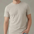 Men Arctic Wolf Solid Round  Neck T-Shirt