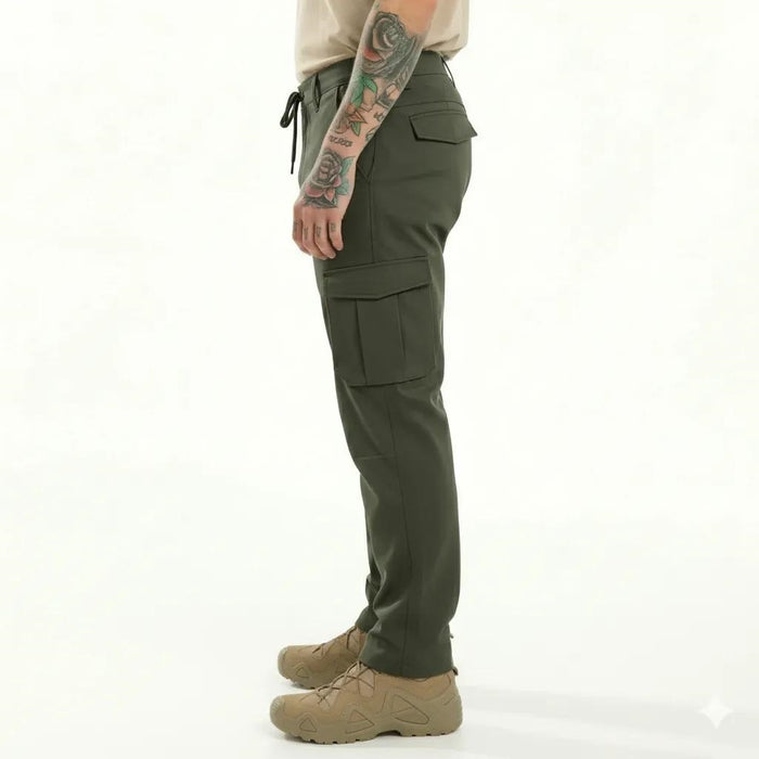 Men Army Solid Regular Fit Track Pants