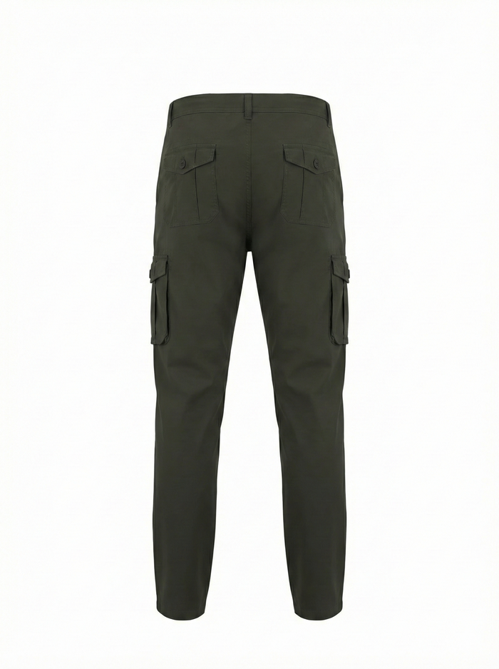 Men Army Solid Regular Fit Track Pants
