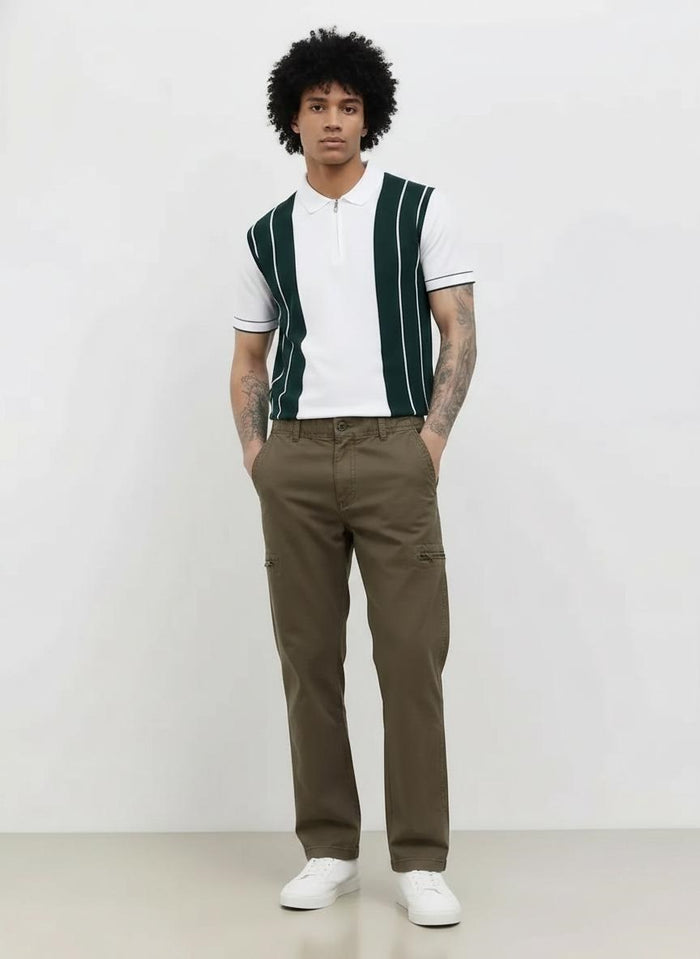 Men Army Solid Trousers