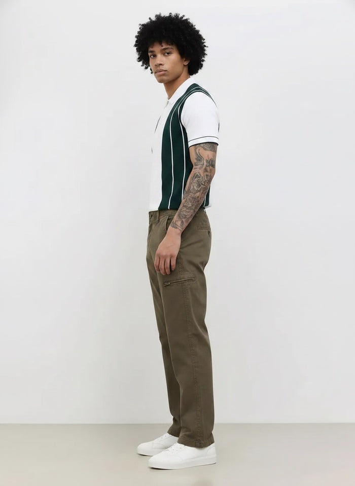 Men Army Solid Trousers
