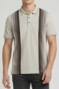Men Arona Striped Polo Collar T-shirt