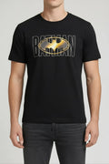 Men Black Batman Printed T-shirt