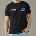 Men Black Brand Logo Printed T-shirt