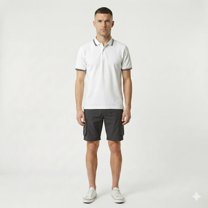Men Black Cargo Shorts