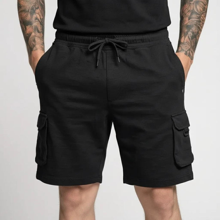 Men Black Cargo Shorts
