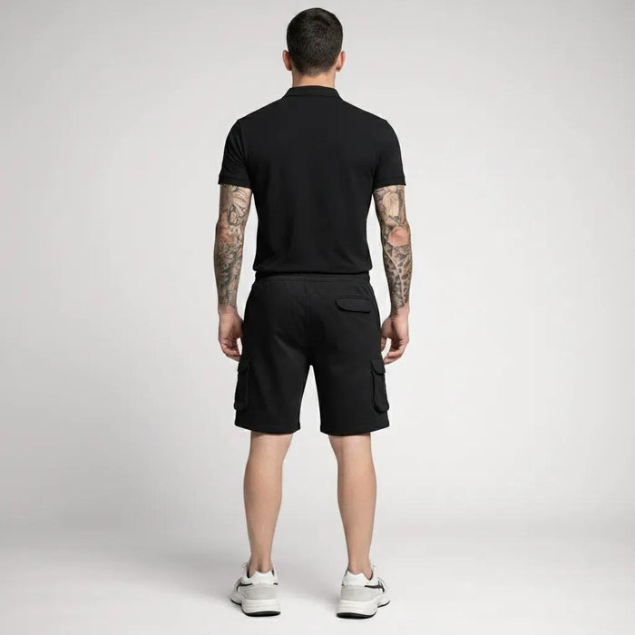 Men Black Cargo Shorts