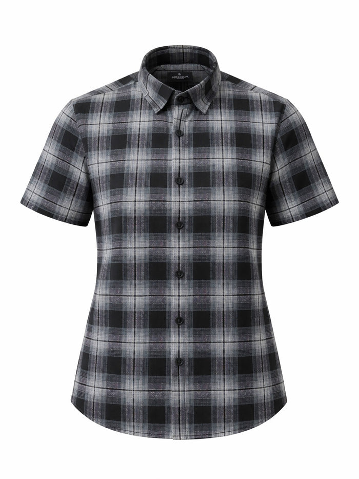Men Black Checked Casual Shirt