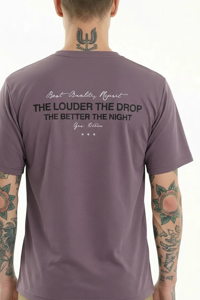 Men Black Currant Printed T-shirt