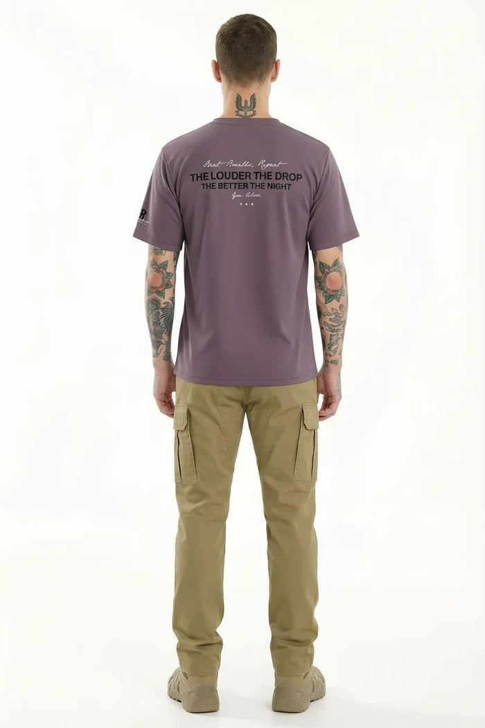 Men Black Currant Printed T-shirt
