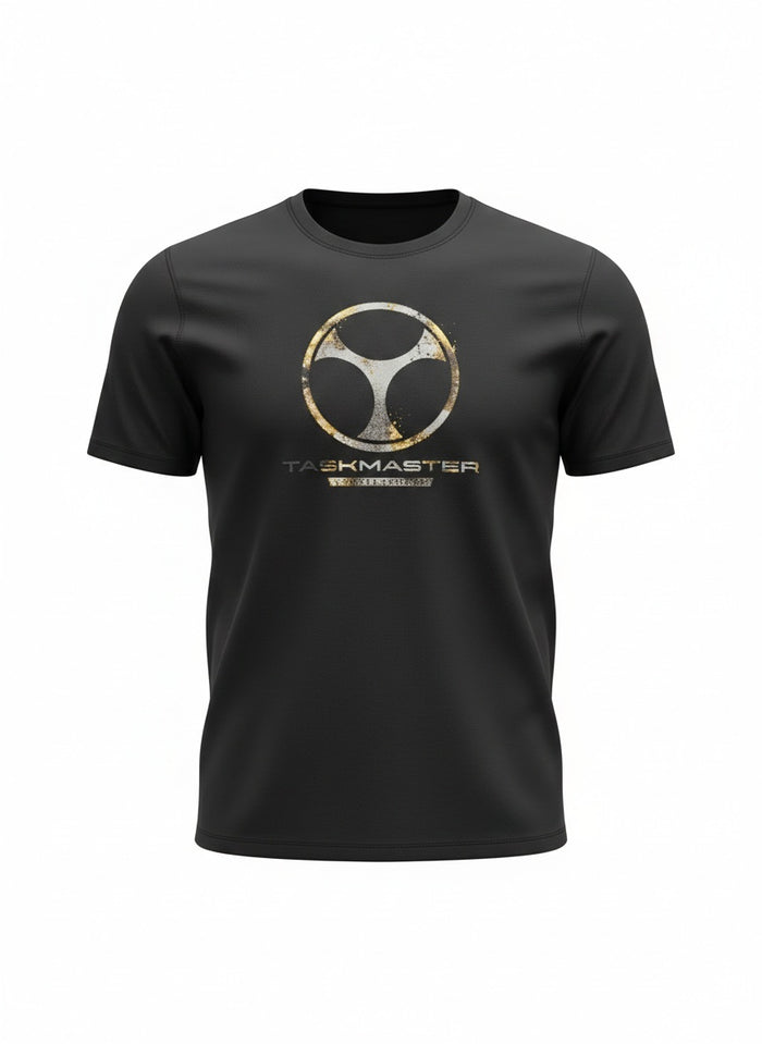 Men Black Printed Round Neck T-shirt