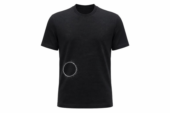 Men Black Printed Round Neck T-shirt