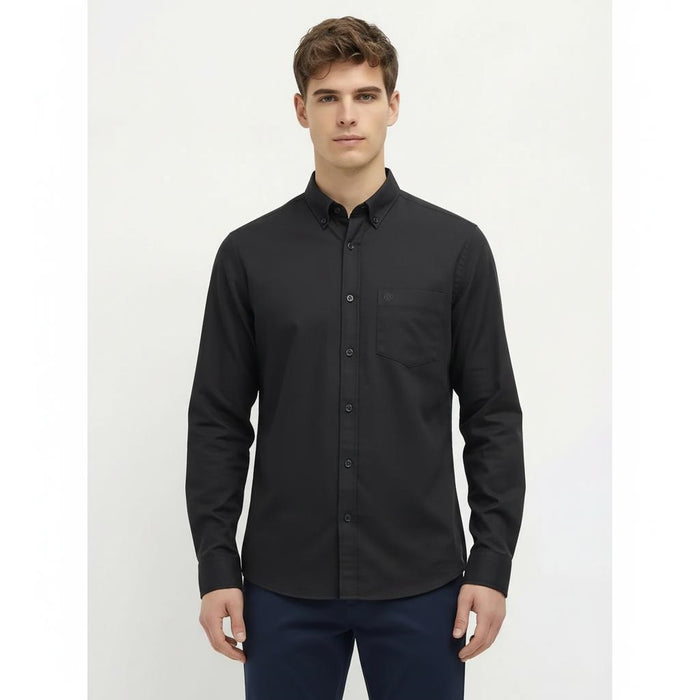 Men Black Solid Casual Shirt