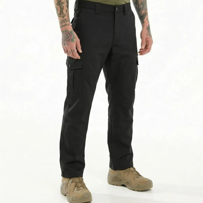 Men Black Solid Regular Fit Track Pants