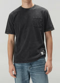 Men Black Solid Round Neck T-shirt