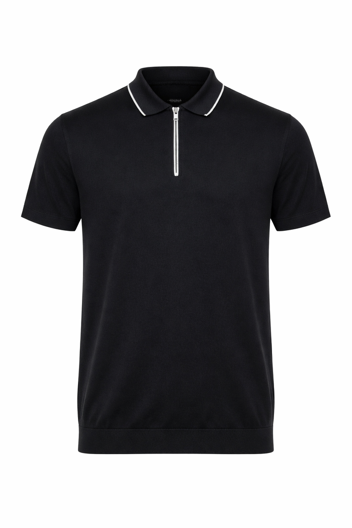 Men Black Solid T-Shirt